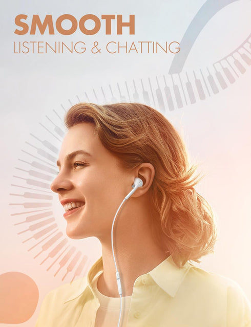 Wired Earbuds,?Ultra Clear Calls & no Noise? Headphones Earbuds Wired 3.5mm, in-Ear Earphones with Mic, Compatible with iPhone/iPad/Android/Laptop...