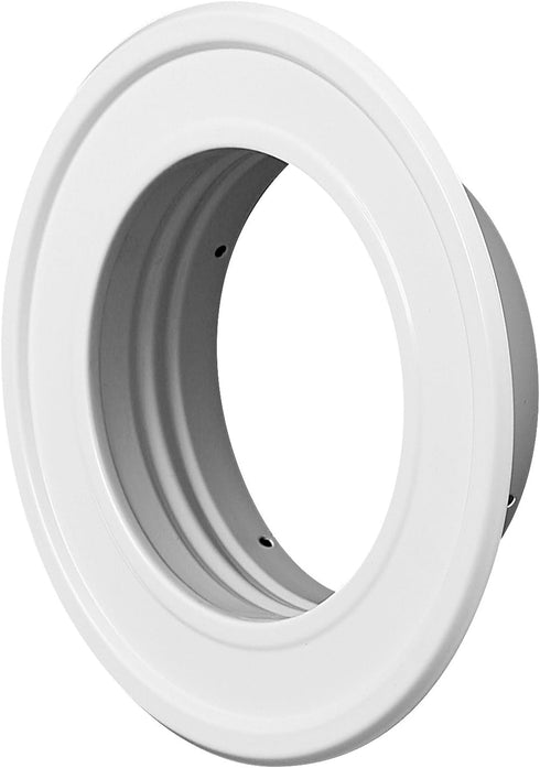 4" Inch Pipe Collar Ducting Finishing Rosette Duct Metal Ceiling Valve/Vent Flange Hose Spigot Tube End (Steel, 4")...