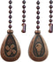 2Pcs Ceiling Fan Pull Chain Set, 12Inches Decorative Fan Pull Chain Pendant Extension, Lighting & Fan Beaded Ball Chain Extender with Connector(Re...
