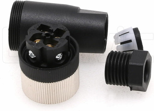 Eonvic M12 4 Pin Female Connector, 12mm A Code Industrial Circular Connector, Unshiled Field Assembly Wireable Sensor IP67 250V 4A AC/DC Straight ...