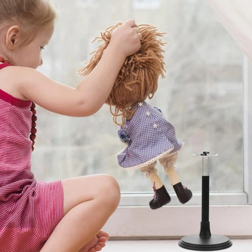 Kisangel Action Figure Display 2pcs Black Doll Stand Action Figure Stand Adjustable Doll Stand Model for Support Bracket Dolls Action Figure Stand...