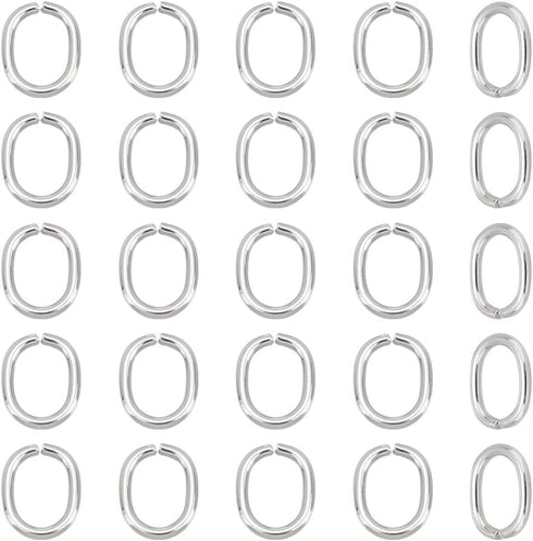 PH PandaHall 304 Stainless Steel Jump Rings 40pcs 13×11mm Oval Closed Jump Rings 18-Gauge O Ring for Earring Bracelet Necklace Pendant Jewelry DIY...