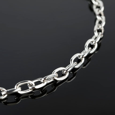 UMAOKANG 304 Stainless Steel Rolo Cable Chains Findings for Jewelry Making Men Women Necklace Bracelet DIY Supplies Silver Chain On Spool with Jum...