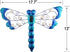 Outdoor Dragonfly Garden Décor, Metal Dragonfly Solar Lighted Wall Art Décor, Dragonfly Yard Art Dragonfly Sculpture Lamp for Fence Patio...