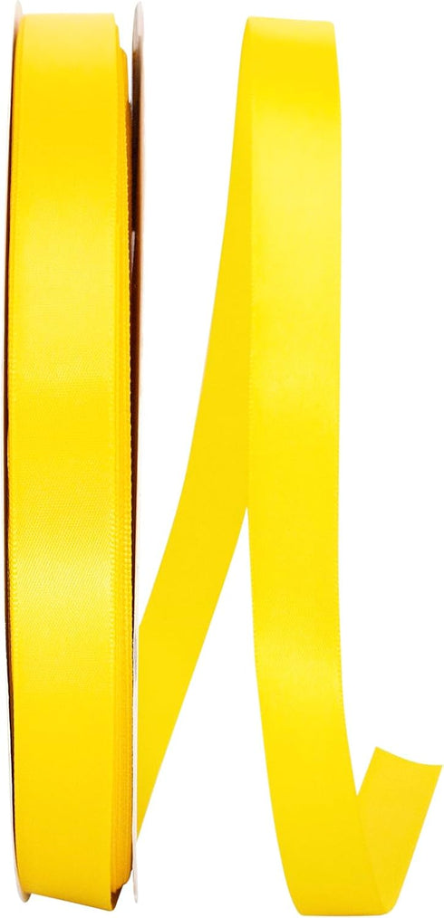 Reliant Ribbon 4950-079-03C Double Face Satin Ribbon, 5/8 Inch X 100 Yards, Yellow...