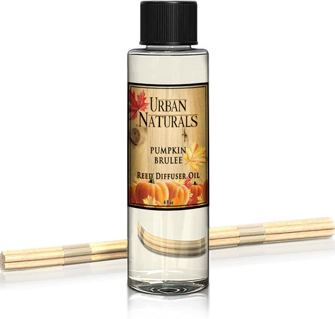 Urban Naturals Pumpkin Brulee Reed Diffuser Refill Oil | Autumn & Winter Home Scent | Creamy Pumpkin Pie, Nutmeg, Maple & French Vanilla | Made in...