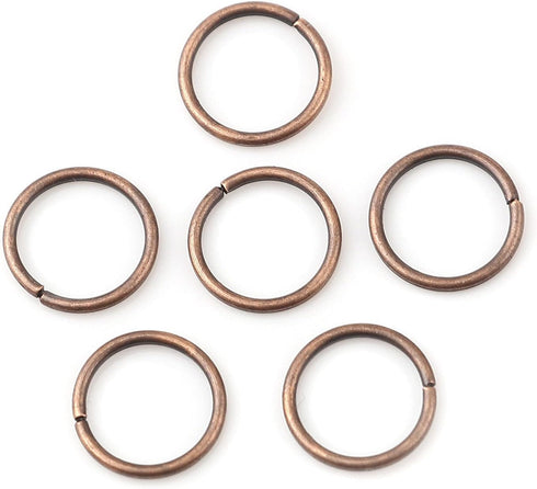 200 Pieces - 8mm Jump Rings Antique Copper Tone - 18 Gauge (1mm Thickness)...