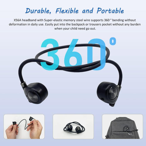 Kids Headphones Open Ear Headphones Wireless Bluetooth Air Conduction Headphones with Mic Ultra-Light, Portable Wireless Headphones for Kids/Child...