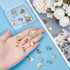 1 Box 36Pcs 3 Size Round Earring Posts Stainless Steel Stud Earring Findings with Loop Gold Hypoallergenic Blank with Butterfly Ear Back Flat Pad ...
