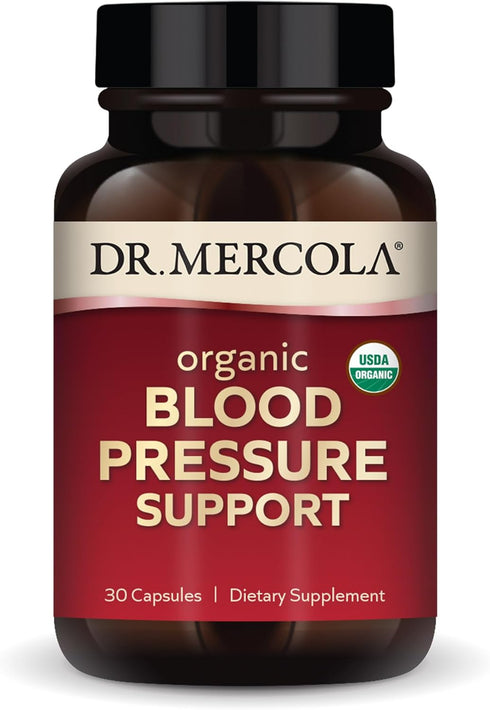 Dr. Mercola Organic Blood Pressure Support, 30 Servings (30 Capsules), Dietary Supplement, Supports Skin & Mental Focus, Non-GMO, Certified USDA O...