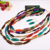 ABJFJE Womens Multi Layer Crystal Resin Choker Necklace and Drop Earring Set Fashion Multi Colored Beads Statement Clavicle Collar Bib Necklace Ea...