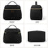 RAINSMORE Travel Makeup Bag Large Make Up Bag Waterproof Cosmetic Bag with Separate Brushes Slot Toiletry Bag for Women Portable Cosmetic Case Pou...