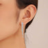 Boho Rhinestone Tassel Earrings Silver Long Crystal Chain Earrings Long Crystal Cz Drop Earrings Vintage Cz Tassels Chain Earrings Wedding Chandel...