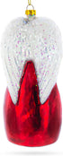 Angel Above Nativity Scene Blown Glass Christmas Ornament...