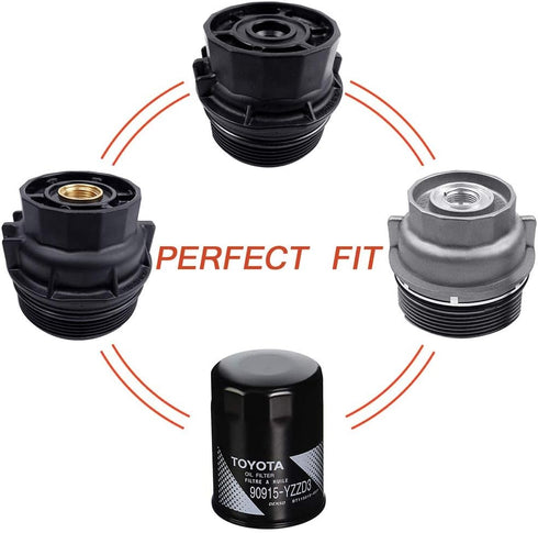 65mm 14 Flute Cup Style Oil Filter Wrench, Black, Steel...