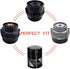 65mm 14 Flute Cup Style Oil Filter Wrench, Black, Steel...