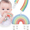 Giftty Rainbow Teether for Babies, Baby Teething Toy BPA-Free 100% Food-Grade Silicone Soothing & Teething Relief for 3-24 Months Baby Boys and Gi...