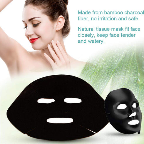 100Pcs/Pack Bamboo Charcoal Compressed Face Mask, Disposable Skin Care DIY Facial Mask Paper, Cotton Skin Care Wrapped Masks...