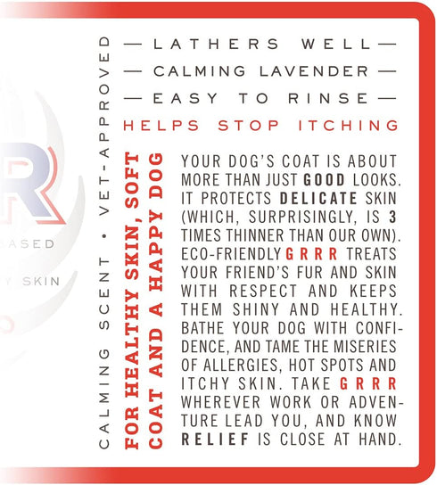Heel 's New Name - GRRR. Same great product from The Makers of Moosh – Natural Dog Shampoo with Lavender Essential Oils for Itchy Skin,Hot Spots, ...
