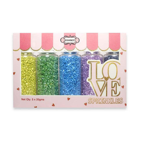 Confect Sparkling Sugar for Baking & Cake Decorative Sugar Assorted pack of 5 Cool Mermaid Sparkling Sugar Sprinkles Mix Parrot Green, Green, Blue...
