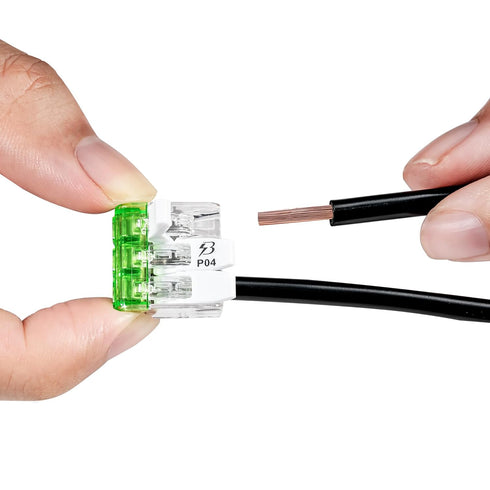 Lever Nuts Splicing Connector?for Solid and Stranded Conductors?3 Conductor with Operating levers?AWG 12-24 Transparent Housing Wire Connectors- P...