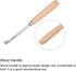 uxcell Wood Chisels Carving Knife, 10mm Chrome Plated 45# Carbon Steel Curved Half-round Tip Woodworking Hand Tool Graver 165mm (6.5-Inch) Length...