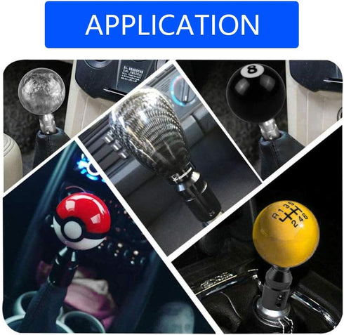 (Black) Shift knob Shifters Adapter Manual Transmission Non Threaded M12x1.25mm...