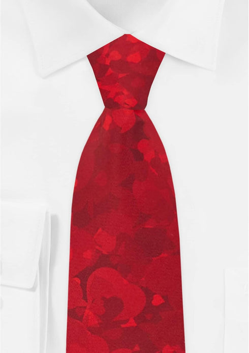 Jacob Alexander Men's Happy Valentine's Day Shooting Cupid with Hearts Pre-Tied Zipper Neck Tie - Red...