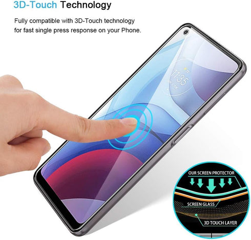 TOCOL 6 Pack Compatible with Moto G Power 2021 (Not for Moto G Power 2020) - 3 Pack Tempered Glass Screen Protector and 3 Pack Camera Lens Protect...