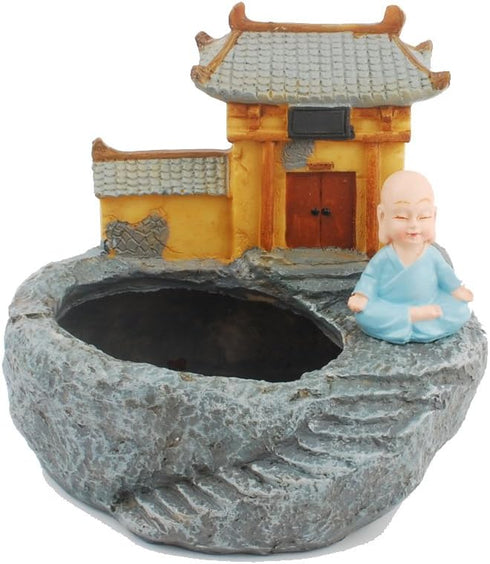 NWFashion Retro Chinese Buddha Hall,Pond Inside Flower.Succulent Planter/Pot Container for Indoor Outdoor...