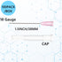 100-Pack 1-1/2 Inch 18Ga Luer Lock Needle with Cap Science Lab Supplies Individually Sealed...