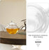 Restaurant Teapot Tea Steeper Handle Teapot Transparent Glass Teapot Tea Kettle Small Glass Teapot Tearoom Teapot Kettle Hotel Coffee Pot Glass Te...