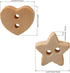 BQLZR Star & Heart Shape Wooden Buttons for DIY Projects Scrapbooking Pack of 200...