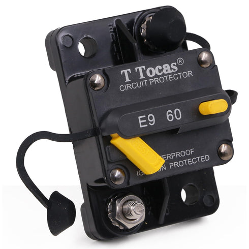 E9 60 Amp Circuit Breakers with Manual Reset | Waterproof IP67 Protection | UL Certified | 12V - 72V DC 60A...