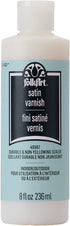FolkArt Acrylic Paint Finishes, 8 fl oz Premium Satin Varnish, Perfect for Easy to Apply DIY Arts and Crafts, 49907, White...