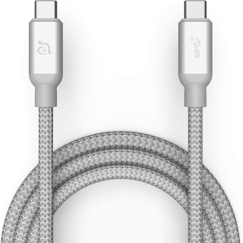 ADAM elements CASA C100+ USB3.1 Gen 2 USB-C to USB-C 5A/100W PD Cable, Sync Data Speed up to 10Gbps (3.3ft, Silver)...