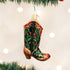 Old World Christmas Ornaments: Cowboy Pioneer Collection Glass Blown Ornaments for Christmas Tree, Holly Berry Cowboy Boot...
