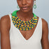 African Necklace Earrings Set Multilayer Woven Rope Choker Layered Strand Collar Statement Jewelry Accessories for Women and Girls...