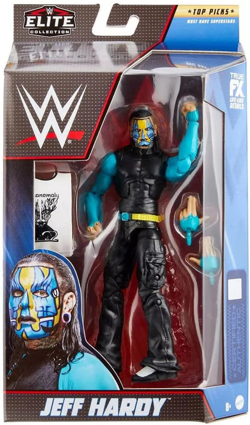 WWE Jeff Hardy Top Picks Elite Collection Action Figure with Accessories, 6-inch Posable Collectible Gift for WWE Fans Ages 8 Years Old & Up...