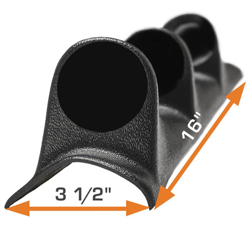 GlowShift Universal Black Triple Pillar Gauge Pod - Fits Any Make/Model - ABS Plastic - Mounts (3) 2-1/16" (52mm) Gauges to Vehicle's A-Pillar...