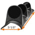 GlowShift Universal Black Triple Pillar Gauge Pod - Fits Any Make/Model - ABS Plastic - Mounts (3) 2-1/16" (52mm) Gauges to Vehicle's A-Pillar...