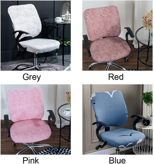Office Separated Chair Cover, Computer Office Chair Cover Protective, Modern Computer Office Swivel Chair Cover Separate Stretchable Removable(Pin...