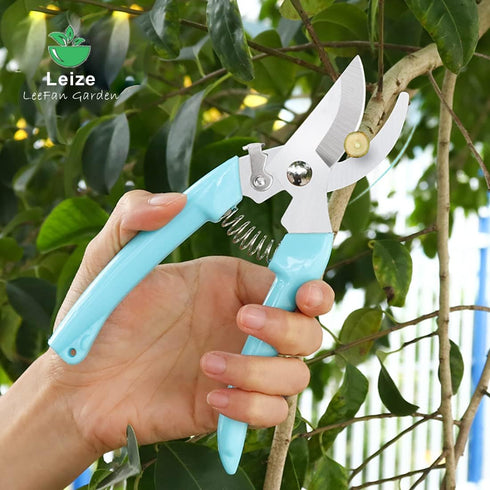 Leize Pruning Shears, Gardening Hand Pruner, Floral Shears, Strong Pruner for Flowers, Branches and Leaves (LightBlueA)...
