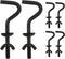 6 Packs Hammock Hooks Heavy Duty Replacement Zinc Hooks for Holding Hammock, 3/8 Inch Dia. Fit for 3/4 to 2 Inch Width Hammock Stand Parts Hardwar...