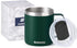 SUNWILL Travel Coffee Mug with Lid, Insulated Cup with Handle, 14 oz Stainless Steel Tumbler for Camping, Office, Outdoor, Powder Coated Forest Gr...