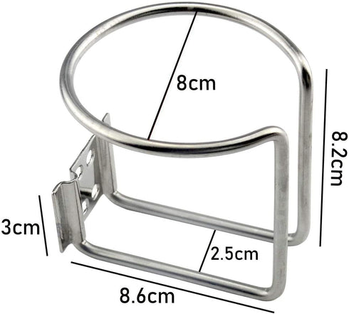 Z-Color 2pcs Stainless Steel Boat Ring Cup Drink Holder Universal Drinks Holders for Marine Yacht Truck RV Car Trailer Hardware...