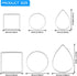 Ximalun 120Pcs Earring Hoops for Jewelry Making,Earring Finding Hypoallergenic Earrings Beading Hoop Bulk Open Bezel Pendant Frame Teardrop Square...