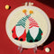 Punch Needle Embroidery kit DIY Christmas Elves Hand in Hand Cross Stitch Hoop Craft Kits Handcraft Embroidery (XMD-PD-73)......