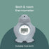 Angelcare Baby Bath & Room Thermometer - Happy Seal, Grey, BT-01-SEAL-US...