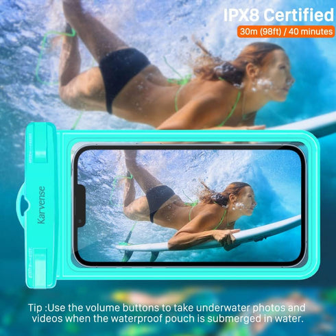 Waterproof Phone Pouch, 4 Pack Waterproof Phone Case/Holder for iPhone 15 14 13 12 11 Pro Max XR SE, Samsung Galaxy, Pixel, Universal Cellphone Dr...